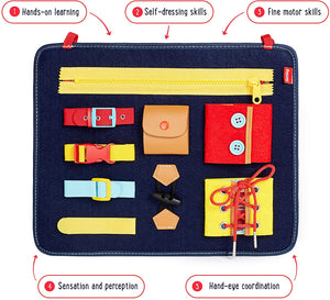 Montesorri Toys - Busy Sensory Board for Toddlers 2Y+