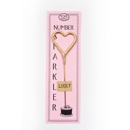 Mini Gold Sparkler Heart