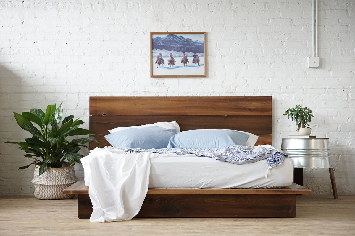 Low Pro - Rustic Modern Platform Bed Frame Headboard - Style – Urban Billy
