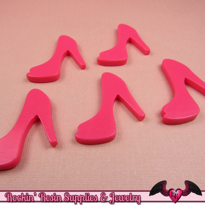 1 Pc Pink Heels Shoes and Make Up Flatback Cabochon Resin Planar for Phone Case Decoration Scrapbooking etc 38\u00d733mm Heels and Make Up