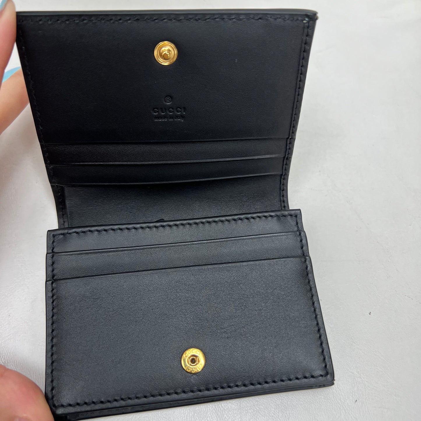 Gucci Beige GG Bees Supreme Wallet