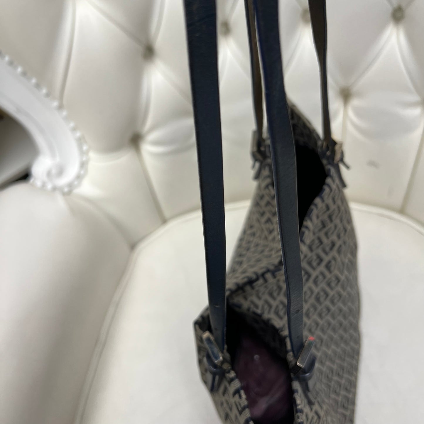 Fendi Blue Monogram Tote Bag