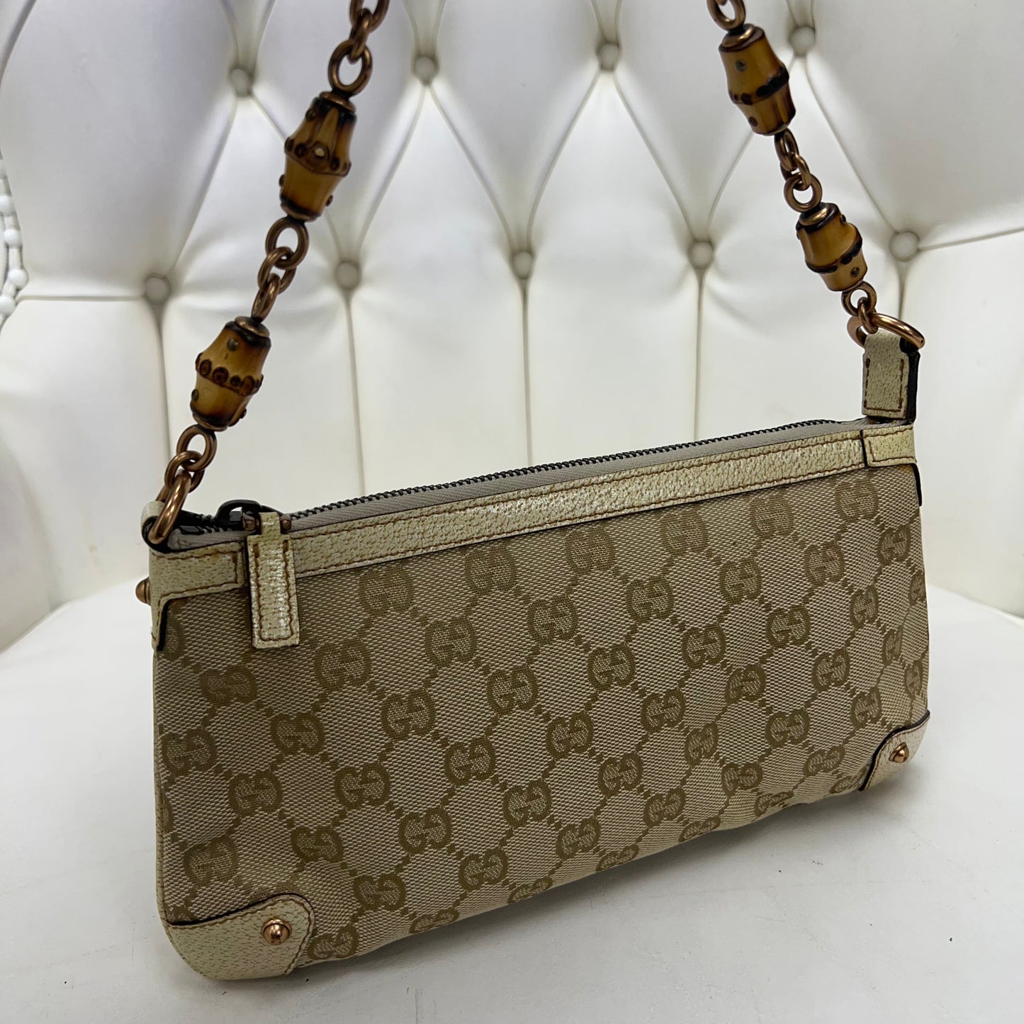 Gucci Monogram Bamboo Pochette