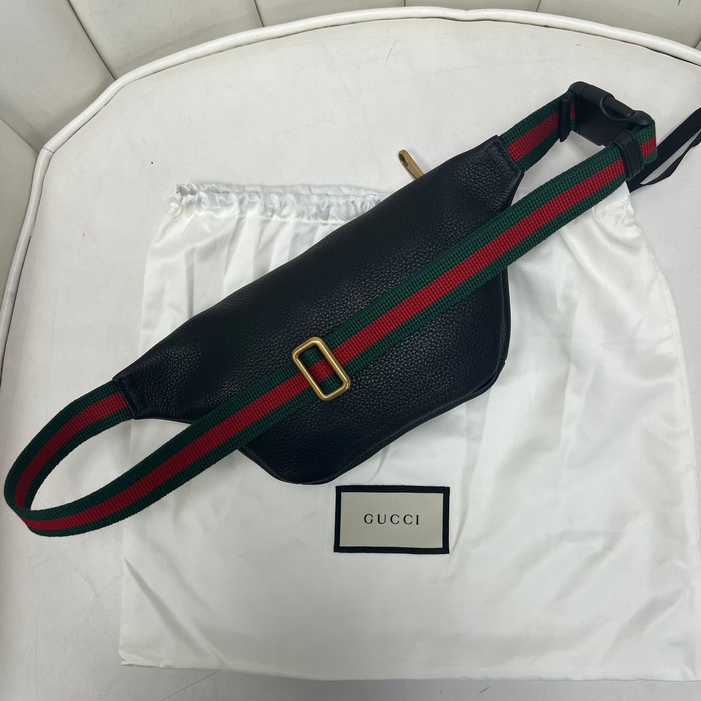 Gucci Black Leather Belt Bag