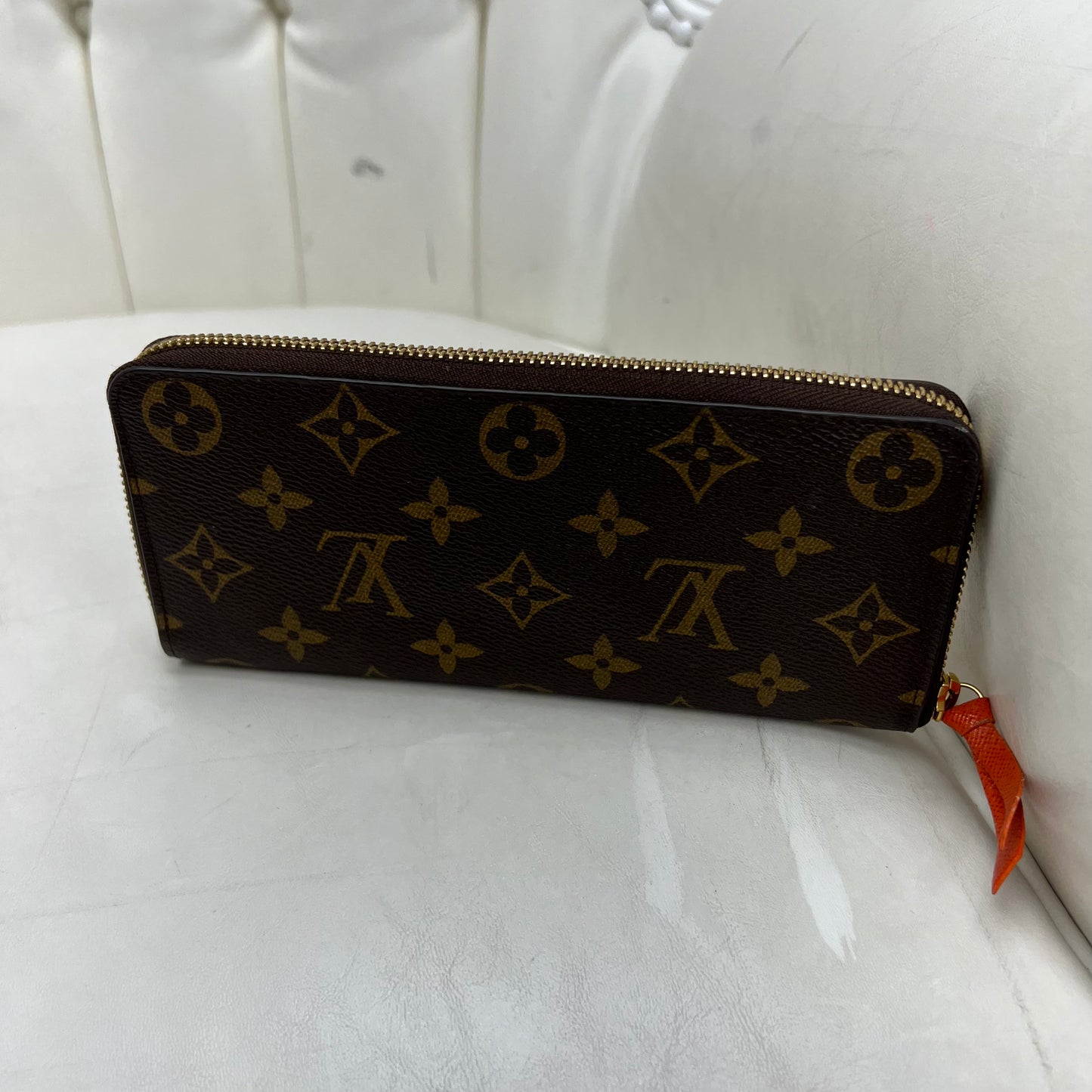 Louis Vuitton Clemence Wallet Monogram Orange