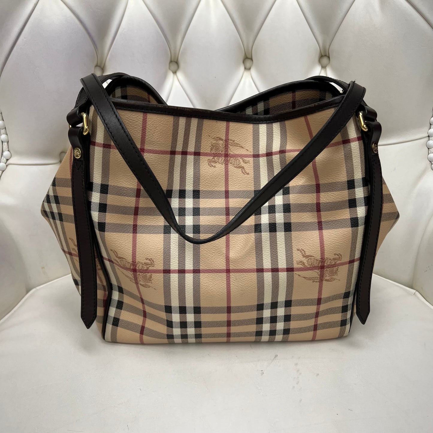 Burberry Nova Handbag with Detachable Zipper Pouch
