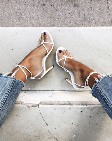 How to wear floss heels strappy sandals