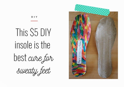 $5 DIY insoles to stop sweaty feet sliding forward