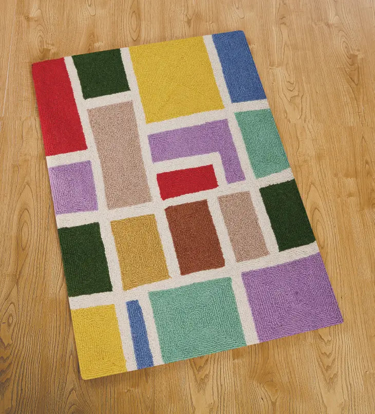 Grid Wool Rug 2x3