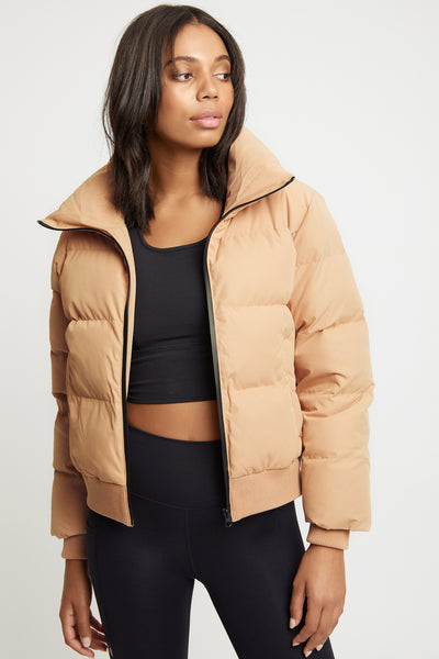 tan puffer coat