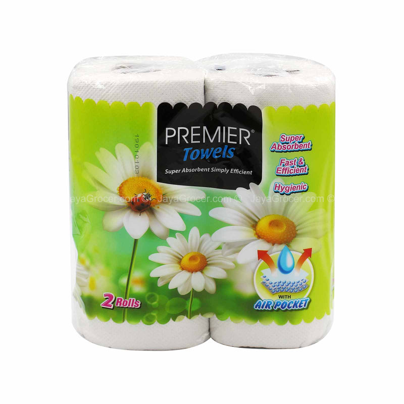 Premier Disposable Household Towels 60sheets x 2rolls