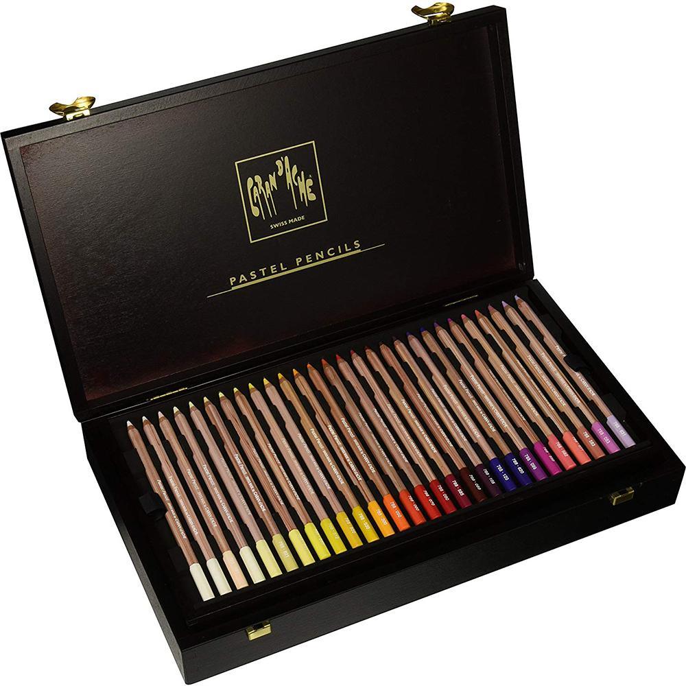 Caran D'ache Set of 84 Pastel Pencils In A Wood Box (788.484)