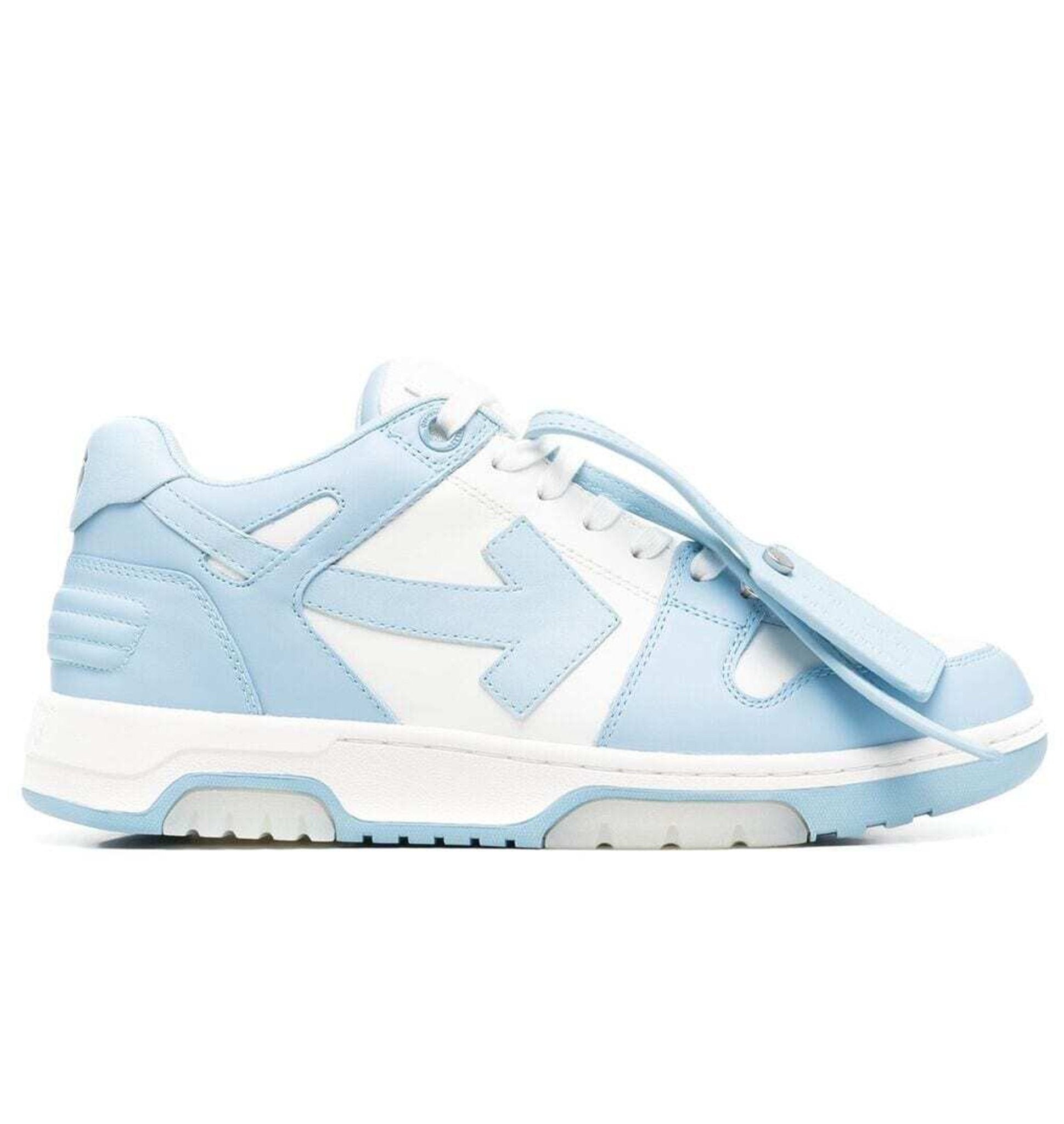 off white sneakers light blue