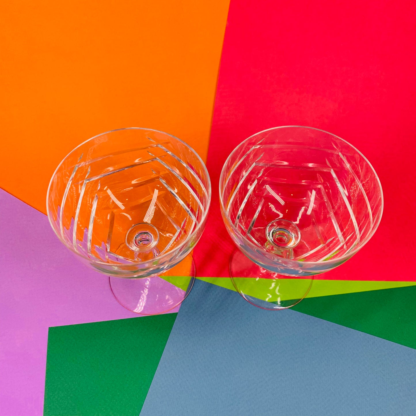 Vintage Webb cut crystal coupe