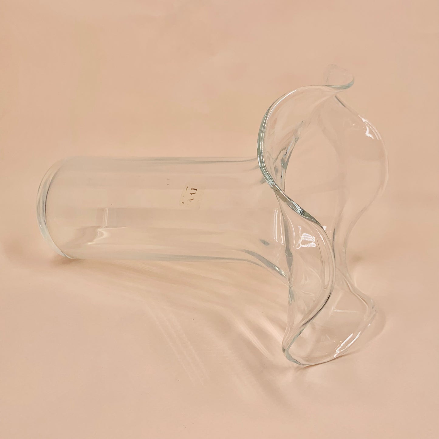 Vintage Italian glass ruffle rim vase
