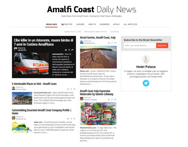 Amalfi Daily News Featuring Art