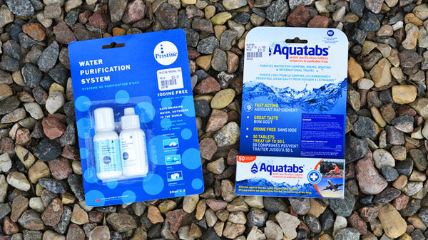 Aquatabs and Pristine water treatment systems