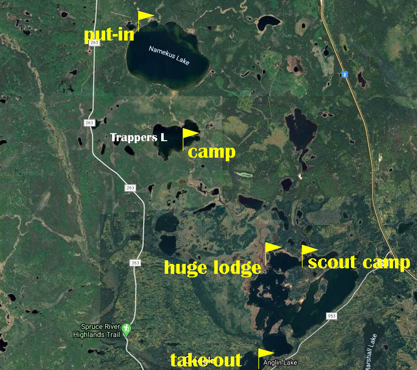 Map of trappers creek, prince albert national park 