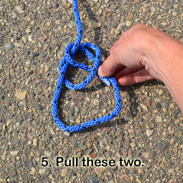 bowline knot pull ropes
