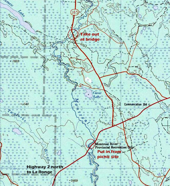 Montreal River map 