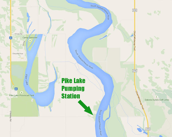 Pike Lake Pumping Station canoe launch Saskatoon