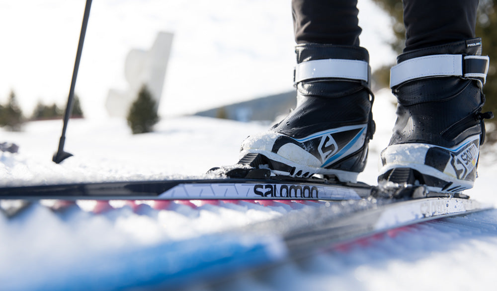 skier standing on skis 