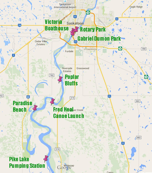 South Saskatchewan River paddling day trips