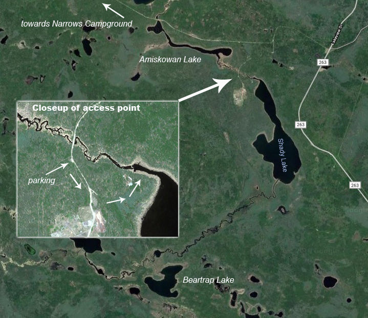 Map of Beartrap Lake Prince Albert National Park