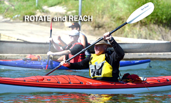 rotate and reach paddle stroke