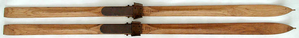 old wood skis