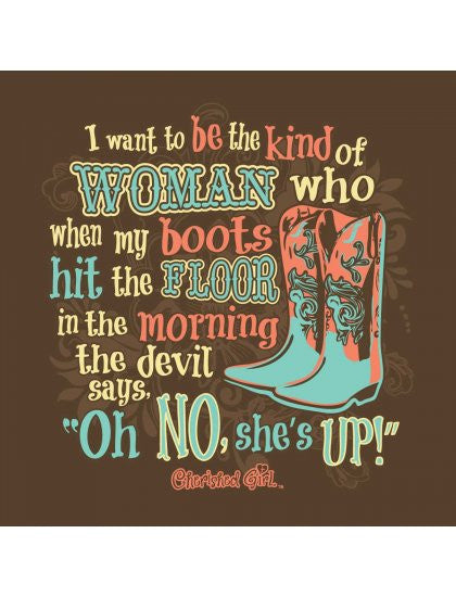 Cherished Girl Oh No Boots Country Southern Girlie Christian Bright T