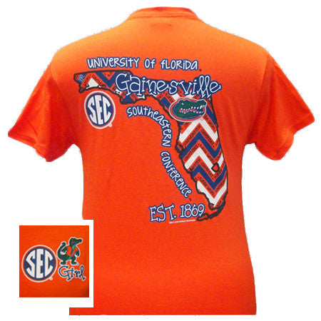 florida gators shirt state bright chevron uf