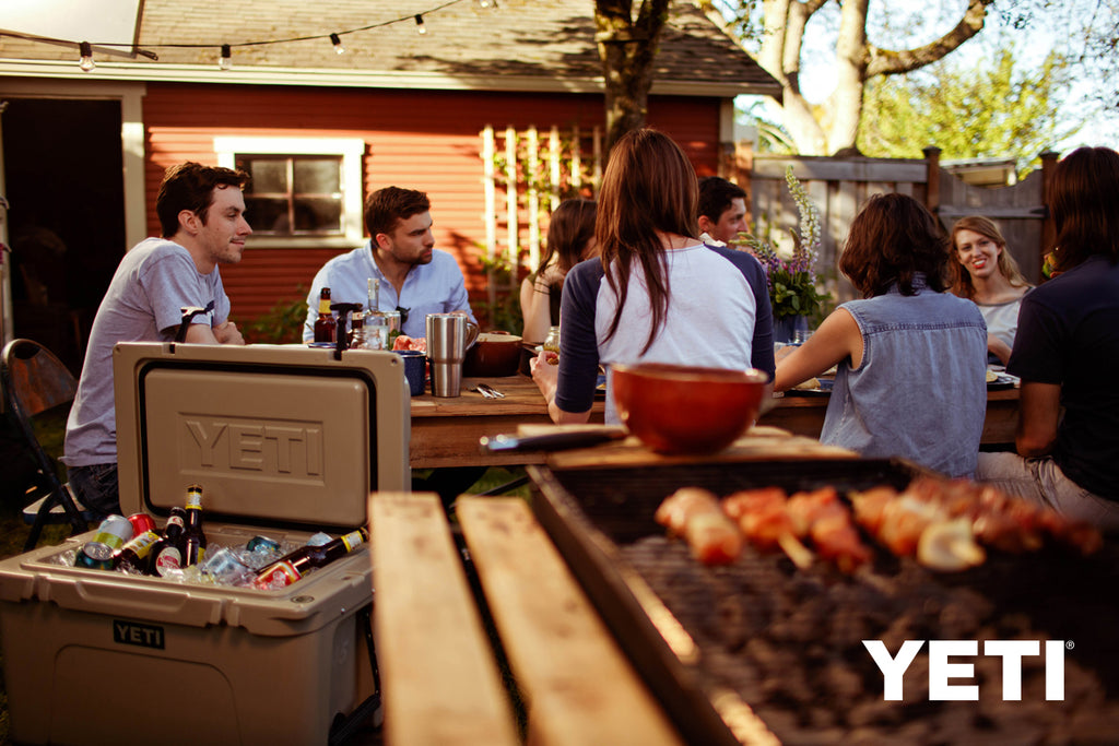 Yeti cooler and Rambler at BBQ