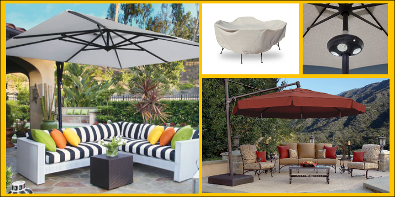 umbrellas and furniture cover banner