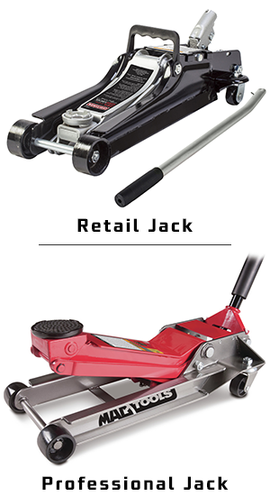 Observer Tools: Retail vs. Pro Car Jack / Floor Jack Craftsman Mac Tools