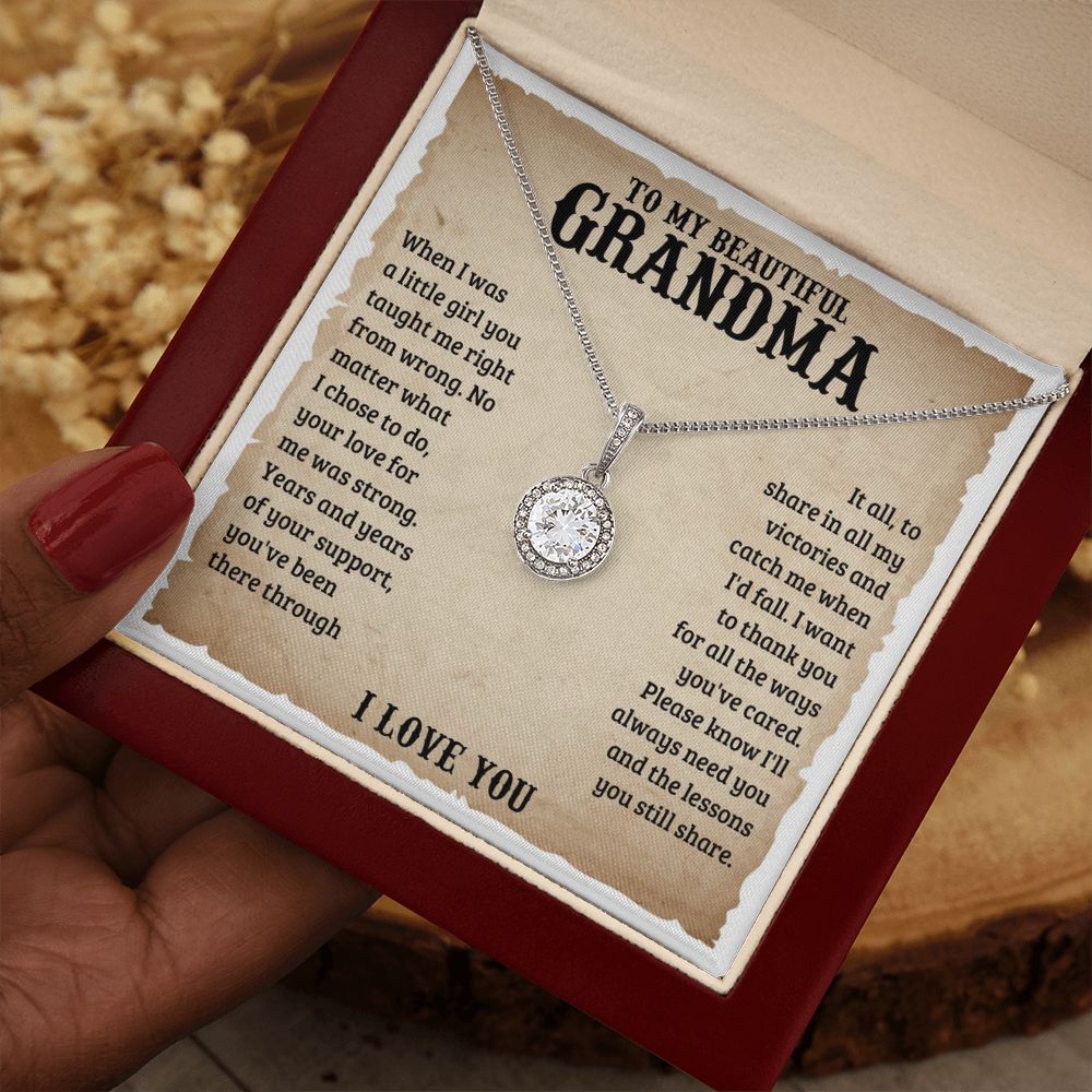 TO MY GRANDMA LESSONS ETERNAL HOPE NECKLACE GIFT SET