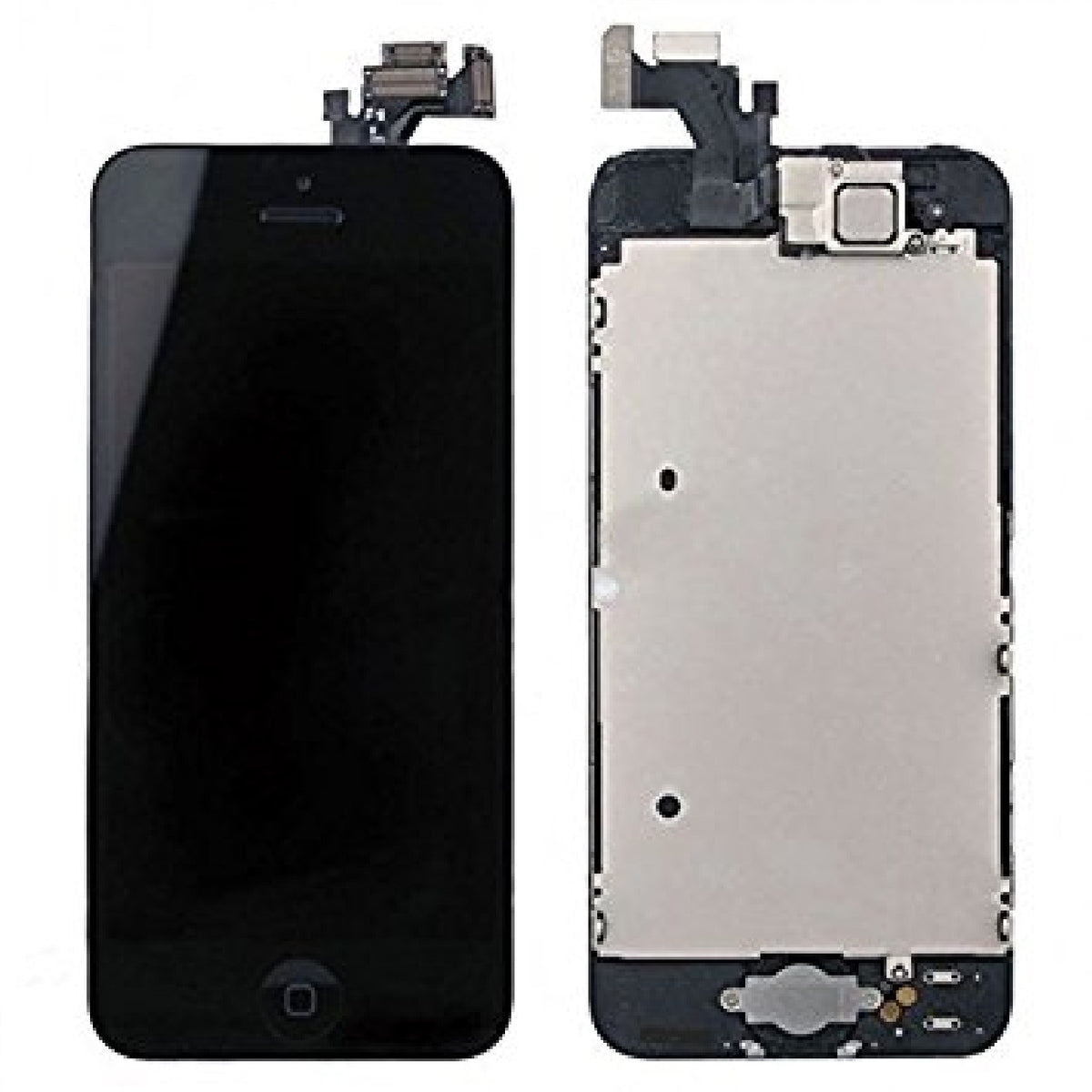 Front Camera Earpiece Speaker Mid Board+ Home Button Small Parts LLLccorp OEM for iPhone 5 5G LCD Replacement Complete Front Housing LCD Display Touch Screen Digitizer Assembly Black