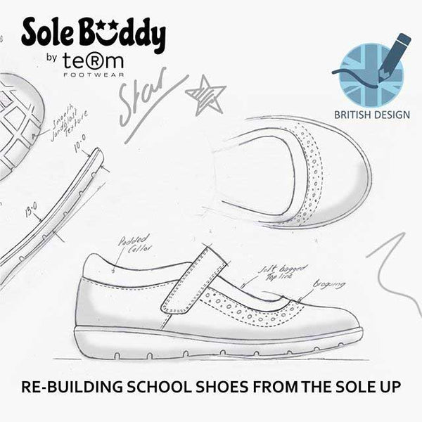 School shoes pencil drawing