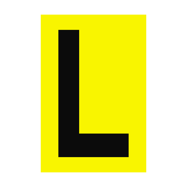 yellow letter l