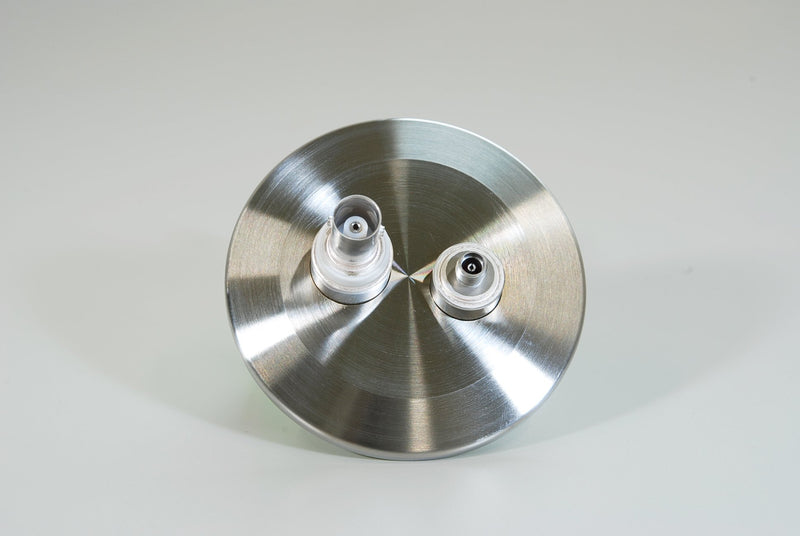 Custom Coaxial Hermetic Connector Welded to KF63 Flange by Globetech