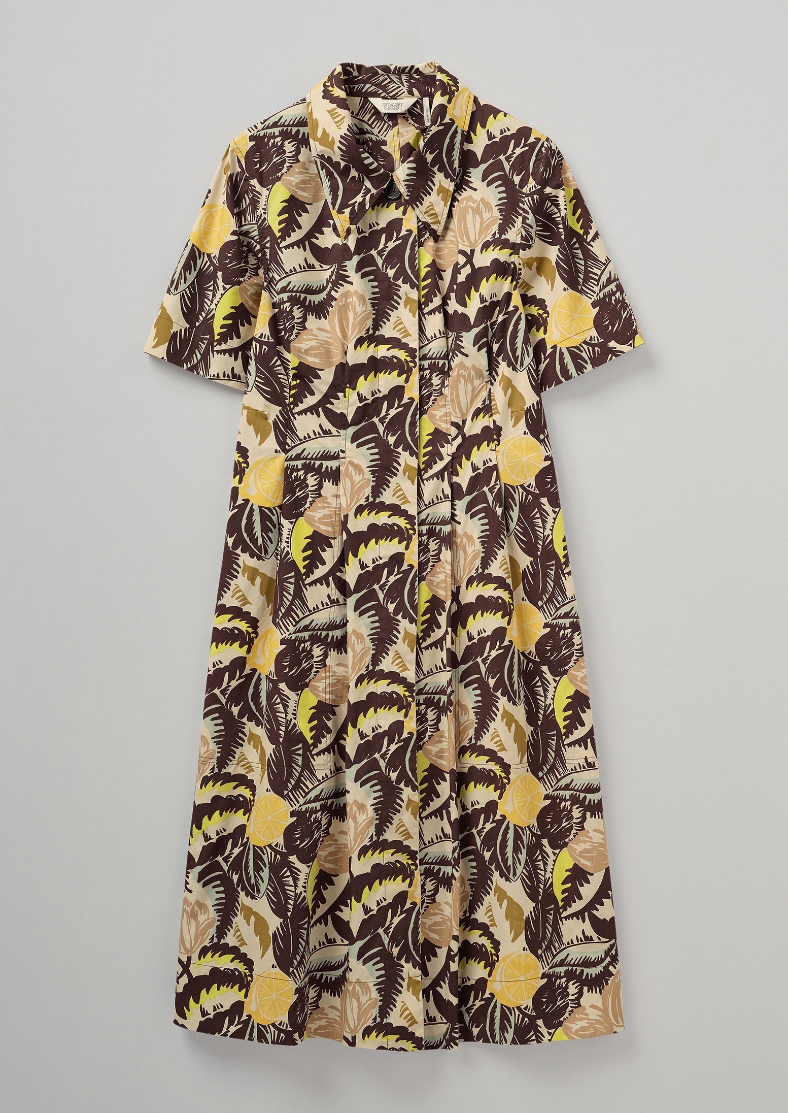Bold Floral Organic Poplin Shirt Dress | Hickory