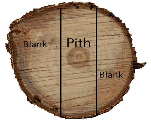 how to cut a log for woodturning blanks