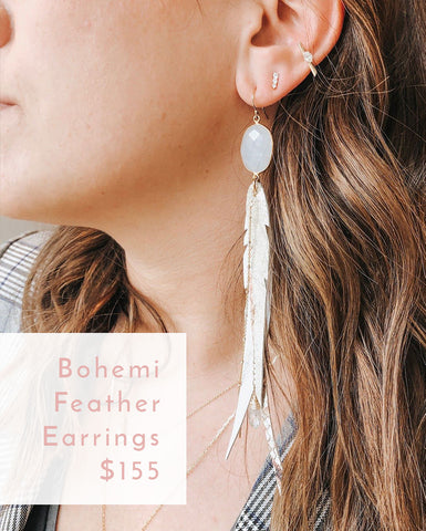 Bohemi Feather Earrings