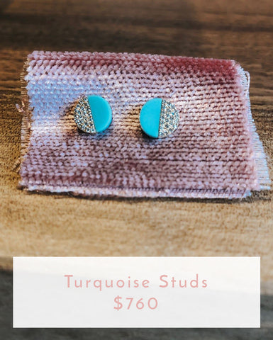 Turquoise Studs, Metalmark Fine Jewelry