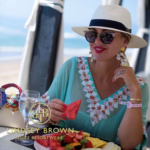 @Stylensnitch Wear Miami Aqua Silk Kaftan by Lindsey Brown 