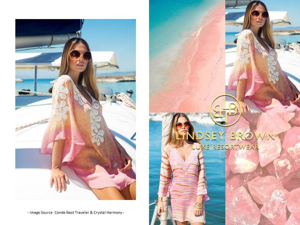 Pink Silk KaftanTop in The Sunday Times Travel Magazine October 2018
