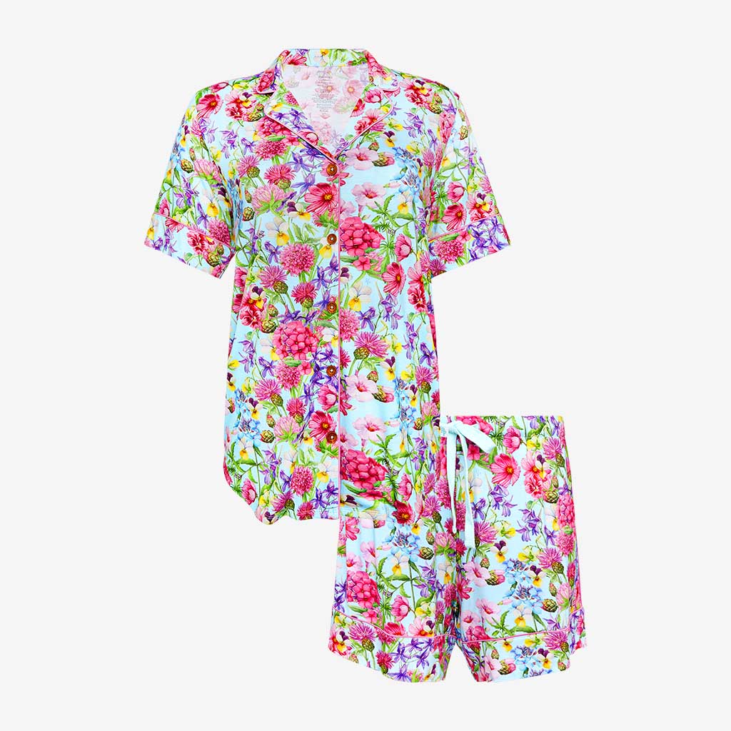 Posh Peanut Women's Short Sleeve Shirt & Shorts Pajama Set in Hadley –  Purple Owl Boutique