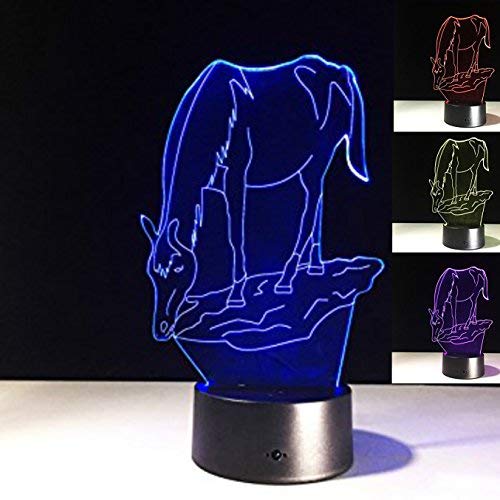 horse 3d night light