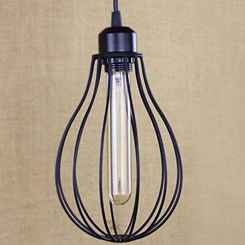 black cage ceiling light