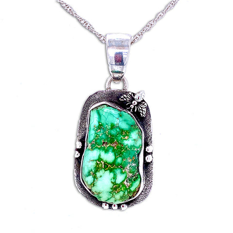 Indian Mountain Turquoise Pendant by Gary Glandon